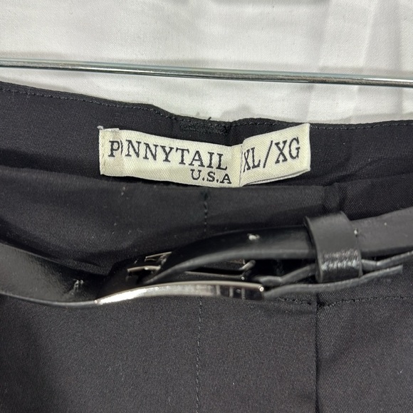 Ponny Tail Belted Black Women’s Trousers Size XL - Picture 3 of 9